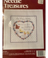 Needle Treasures Our New Baby cross stitch kit nursery personalize NIP 0... - £3.98 GBP