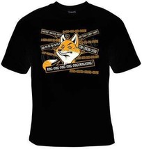 TShirts  Tee Shirts T-Shirt Shirt- Black Shirt, Fox Says ring ding ding ... - $21.99