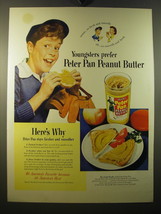 1950 Derby Peter Pan Peanut Butter Ad - Youngsters prefer Peter Pan - $18.49