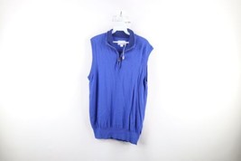 New Southern Tide Mens Small Alpaca Wool Knit Half Zip Pullover Sweater Vest - £47.26 GBP