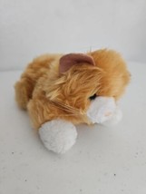 A&amp;A Plush Orange Cat Kitty Small Stuffed Animal  White Front Paws - $21.76