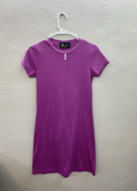 Julie Girl Womens Dress Size Unknown Purple Ribbed Short Sleeve Vintage - $13.98