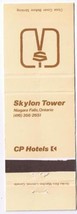 Matchbook Cover Niagara Falls Skylon Tower CP Canadian Pacific Hotel - £0.76 GBP