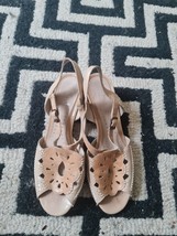 Clarks Sandal Beige Shoe UK 6.5 Summer Nude - $22.50