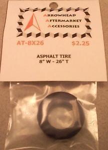 Scale Detail Accessories / Resin Asphalt Racing Tire - 8&quot; Wide X 26&quot; Tall - $2.25