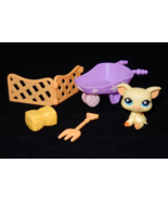Littlest Pet Shop LPS Yellow &amp; Orange Pig w/Blue Snowflake Eyes #475 - $11.71 CAD