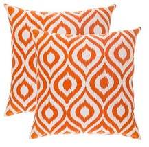 TreeWool (Pack of 2) Decorative Throw Pillow Covers Ikat Ogee Accent in 100% Cot - £18.28 GBP