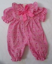 14 Inch Doll Pink Romper With Heart Design Excellent - £10.27 GBP