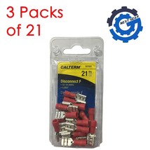 Calterm 3 Packs of 21 Red PVC Quick Connects for Wire Gauge: 22 - 18 AWG... - $468.33 MXN