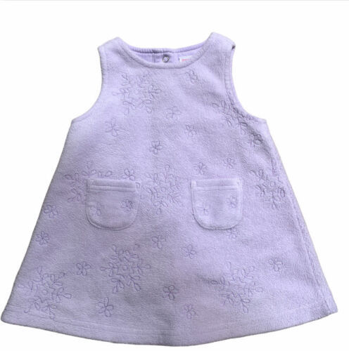 Primary image for Girls Gymboree Jumper Dress Size 6-12 m  Purple Fleece Floral