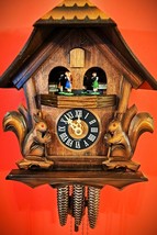 Vintage Classic Musical Squirrels 1 Day Cuckoo Clock #189 - $197.01