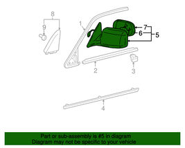 1999 - 2001 OEM TOYOTA CAMRY MIRROR ASSY, OUTER REAR VIEW, LH 87940-3315... - $2,089.95 MXN