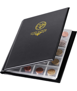 200 Pockets Coin Album - Coin Collecting Book with 10 Pages, 33X33 Mm Gr... - $247.94 MXN