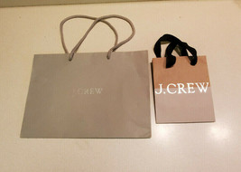 J.Crew Set of 2, 6 3/4&quot; x 5 1/2&quot; &amp; 12 1/2&quot; x 9&quot; Paper Shopping Gift Bags - £5.38 GBP