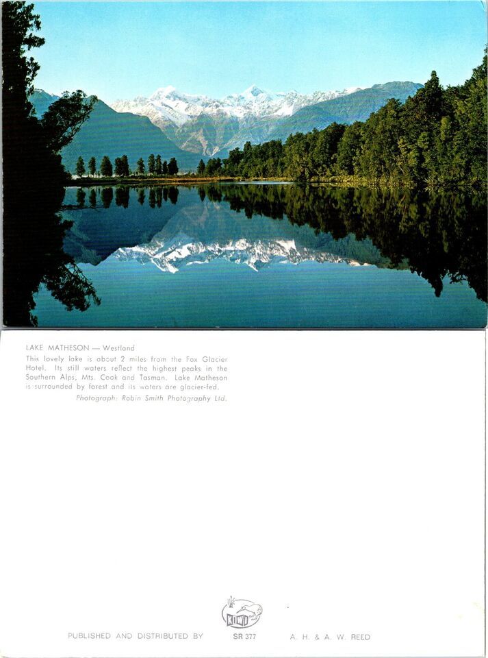 Primary image for New Zealand South Westland Fox Glacier Lake Matheson Southern Alps VTG Postcard