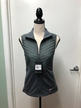 Nike Women&#39;s Dri-Fit Track Jacket Jogging Blended Fabric Vest Gray CU3306 - $51.84