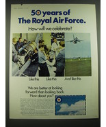 1968 Royal Air Force Ad - 50 years of the Royal Air Force. - £14.55 GBP