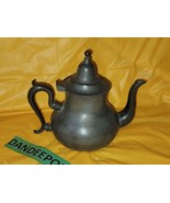 Antique All Pewter Metal Teapot - £93.44 GBP