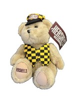 2002 Hershey&#39;s Times Square NY Taxi Teddy Bear w Vest &amp; Hat Plush Doll 9&quot; - £9.45 GBP