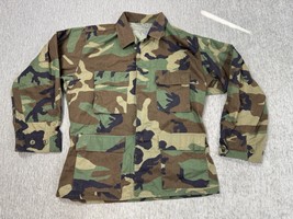 US Military Jacket BDU Men Medium Short Woodland Camo Ripstop Combat Pai... - $24.74