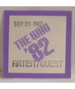 THE WHO / PETE TOWNSHEND - ORIGINAL SEPTEMBER 28, 1982 CLOTH SHOW BACKST... - $15.00