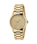 Gucci Unisex YA126461 G-Timeless Gold-Tone Stainless Steel Watch - £517.54 GBP