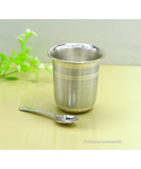 999 fine silver handmade water/milk Glass tumbler, silver flask sv137 - €116,95 EUR