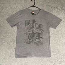 Harley Davidson Shirt Adult Medium Logo Clearwater Casual Graphic Tee Bu... - $18.07