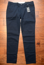 Armani Exchange A|X P45 Men Slim Fit Navy Stretch Cotton Chino Pants Tro... - $49.49