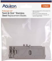 [Pack of 3] Aqueon ProScraper 3.0 Twist and Click Stainless Steel Replacement... - £28.29 GBP