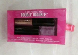BareMinerals Double Trouble Marvelous Moxie lipstick lipgloss Smooth Talker - $23.99