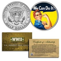 WE CAN DO IT Colorized JFK Half Dollar U.S. Coin ROSIE THE RIVETER Poste... - $17.72 CAD