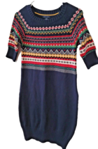 Tommy Hilfiger Sweater Dress Small Blue Argyle Diamond Classic Knit - £19.04 GBP