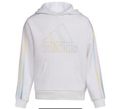 adidas Big Girls Fleece Hoodie     Regular|Large (14)|White - £26.22 GBP