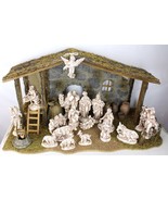 Creche For Nativity Sets Brand New Boxed Huge Costco 32&quot;x15&quot;x17&quot; w/ Nati... - £105.70 GBP
