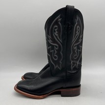 Cody James BBS5 Mens Black Leather Square Toe Cowboy Western Boots Size 7 D - £70.95 GBP