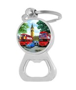 Big Ben Double Decker Bus Bottle Opener Keychain - Metal Beer Bar Tool K... - $10.77