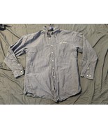 Beau Rivage Men’s Blue Long Sleeve Button Down Shirt Medium 100% Cotton - $11.68