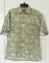 Hawaiian Style Shirt - Floral Print Pattern - Sz M - $24.72