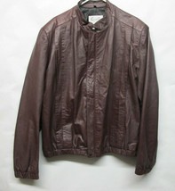 Vtg Mens SCULLY Oxblood Leather Jacket Pleated Zip Up Mens Sz 48 XL Western - £110.79 GBP