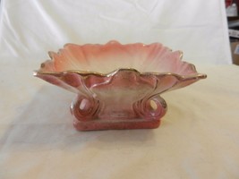 Royal Fenton Square Pedestal Candy Dish, Flower holder Pink &amp; White  - £39.96 GBP