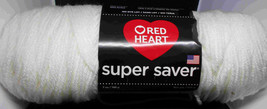 Red Heart Super Saver Yarn Soft White 364 Yards Medium Weight - $5.00