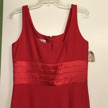 NWT Vintage Ann Tjian for Kenar Red Sleeveless Maxi Evening Dress Size 10 lined - £35.25 GBP