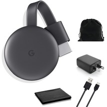 Google Chromecast - Streaming Device with HDMI Cable - Stream Shows, Music, Phot - £72.63 GBP