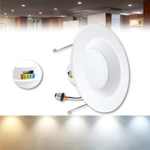 5&quot;/ 6&quot; inch Selectable Color 2K-5K 15w LED Recessed Retrofit Dimmable Can Light - £10.15 GBP
