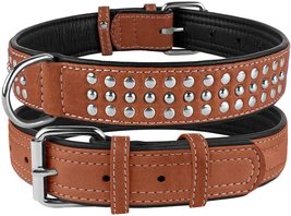 Leather Dog Collar western dog collar heavy duty Pet neck band designer collar - £36.75 GBP+