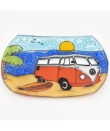 Fused Art Glass Beach Camping Van Caravan Travel Soap Dish Handmade Ecuador - £18.98 GBP