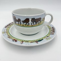 Rare Vintage Suisse Langenthal Alpage Pattern Cup And Saucer Porcelain Set - $49.50