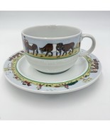 Rare Vintage Suisse Langenthal Alpage Pattern Cup And Saucer Porcelain Set - €42,69 EUR