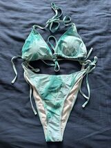 3-pc SHEIN Strappy Aqua Pool String Bikini swimsuit size 1XL Includes Co... - $14.28